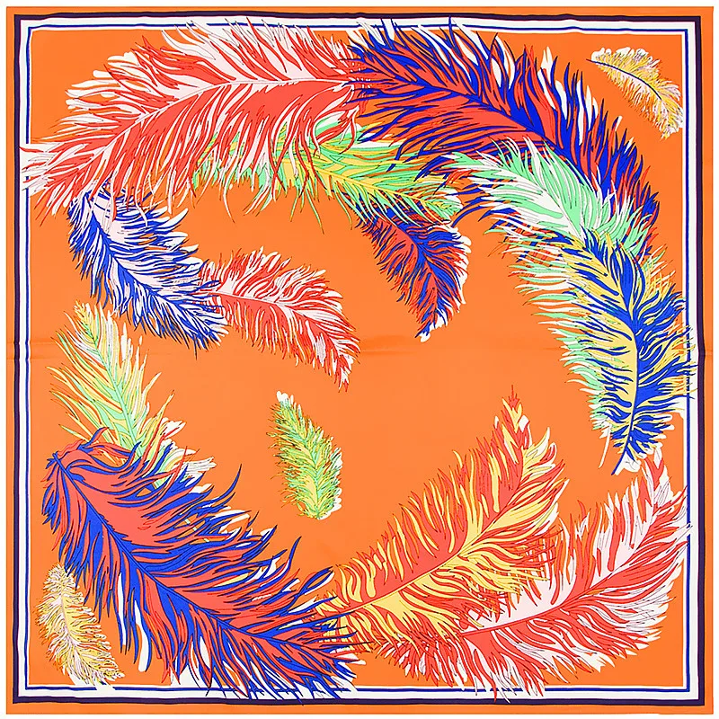 POBING 100% Silk Scarf Women Square Scarves Wraps 2017 Indian Feather Print Neckerchief Female Foulard Silk Hijab Lady Bufandas 
POBING 100% Silk Scarf Women Square Scarves Wraps 2017 Indian Feather Print Neckerchief Female Foulard Silk Hijab Lady Bufandas