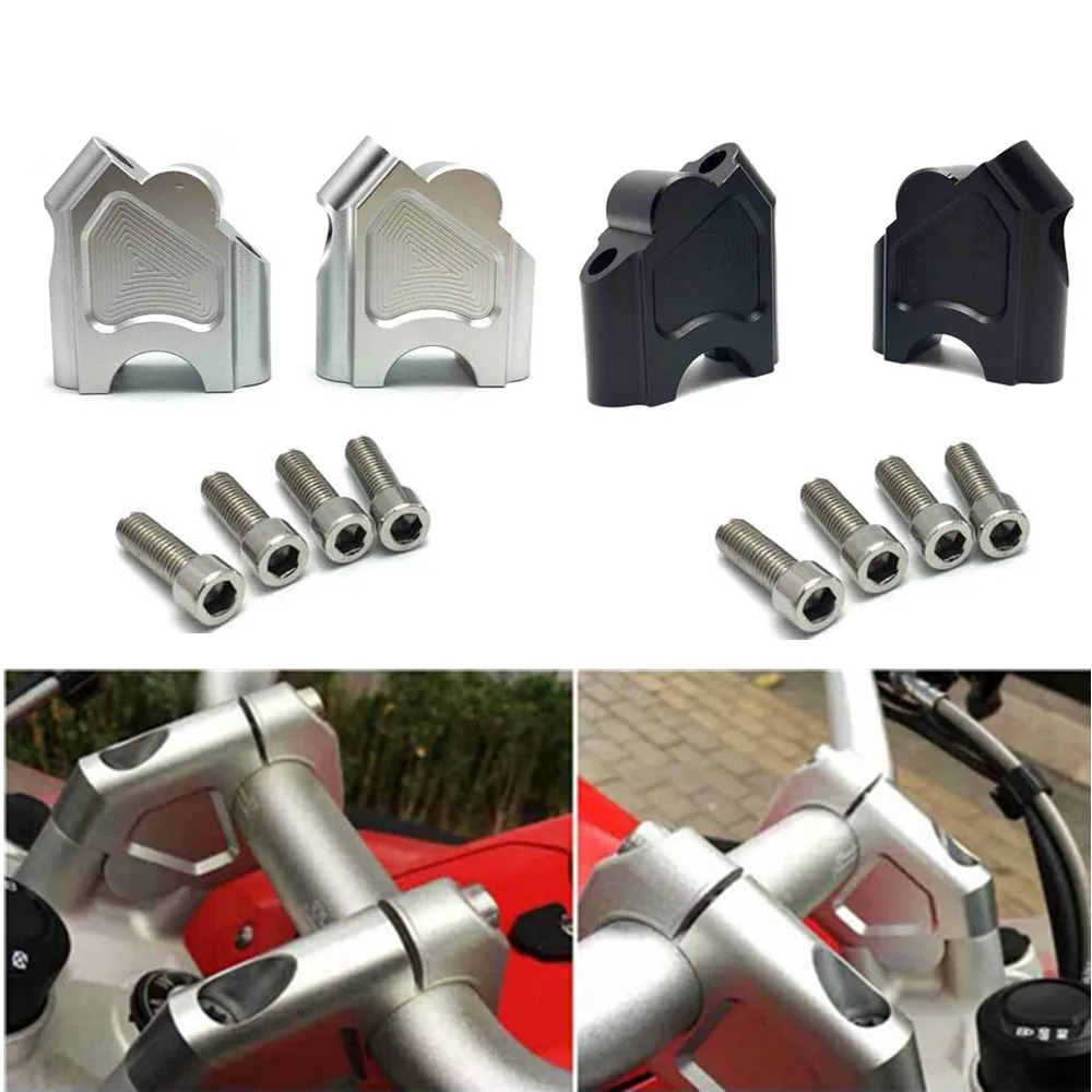 For BMW F700GS F700 GS 2013-2017 F650 GS 2008-2017 Handle Bar Clamp Raised Extend Handlebar Mount Riser Motorcycle Accessories 
For BMW F700GS F700 GS 2013-2017 F650 GS 2008-2017 Handle Bar Clamp Raised Extend Handlebar Mount Riser Motorcycle Accessories