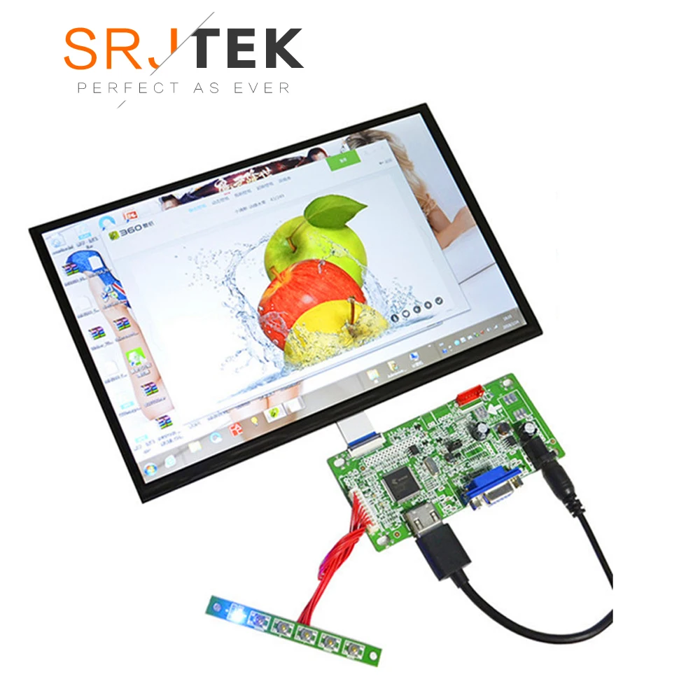 Raspberry Pi 3 15 дюймов IPS LCD ёмкостный ЖК-дисплей DIY kit полный обзор 1920*1080 HD HDMI VGA без