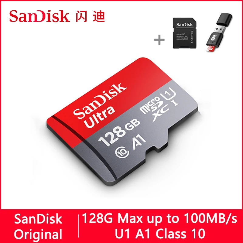 Sandisk Ultra Micro SD 128 ГБ 32 64 Гб 256 16 400 карта SD/TF флэш карты памяти microSD для телефона|Карты