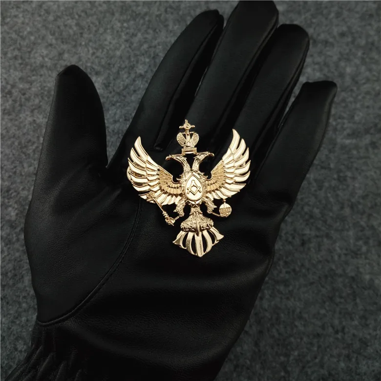 Free Shipping Russian Freemasonry Badge,Double Headed Eagle 24 k gold plated Breastpin
Free Shipping Russian Freemasonry Badge,Double Headed Eagle 24 k gold plated Breastpin