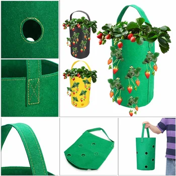 Hanging Felt Planter Bag Strawberry vanilla Planting Bags Beauty Planting Bags Garden Potted Gardening Supplies
Hanging Felt Planter Bag Strawberry vanilla Planting Bags Beauty Planting Bags Garden Potted Gardening Supplies