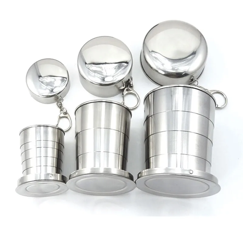 1PCS Stainless Steel Camping Folding Cup Traveling Outdoor Camping Hiking Sports Cups Portable Collapsible Cup D4
1PCS Stainless Steel Camping Folding Cup Traveling Outdoor Camping Hiking Sports Cups Portable Collapsible Cup D4