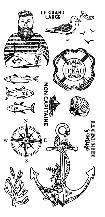 Seaman Transparent Clear Stamps for DIY Scrapbooking/Card Making/Kids Christmas Fun Decoration Supplies
Seaman Transparent Clear Stamps for DIY Scrapbooking/Card Making/Kids Christmas Fun Decoration Supplies