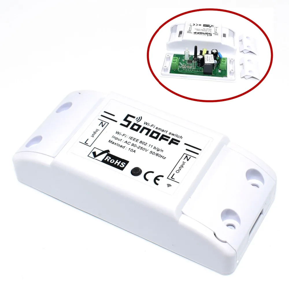 Sonoff Basic Wifi Switch DIY Wireless Remote Domotica Light Smart Home Automation Relay Module Controller Work with Alexa
Sonoff Basic Wifi Switch DIY Wireless Remote Domotica Light Smart Home Automation Relay Module Controller Work with Alexa