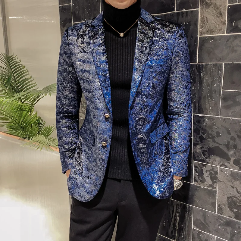 Blue Shiny design Blazer Mens Slim Fit Blazer Slim Masculino Business Casual Mens Stylish Blazer Spring Autumn Blazers Mens
Blue Shiny design Blazer Mens Slim Fit Blazer Slim Masculino Business Casual Mens Stylish Blazer Spring Autumn Blazers Mens