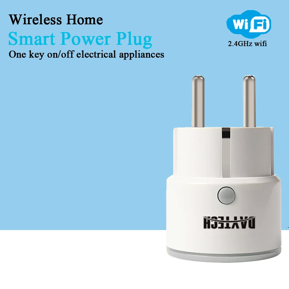 DAYTECH Smart Wi-Fi Socket Mini Smart Plug Outlet WiFi Plug APP Remote control home appliance electronics EU Adapter
DAYTECH Smart Wi-Fi Socket Mini Smart Plug Outlet WiFi Plug APP Remote control home appliance electronics EU Adapter
