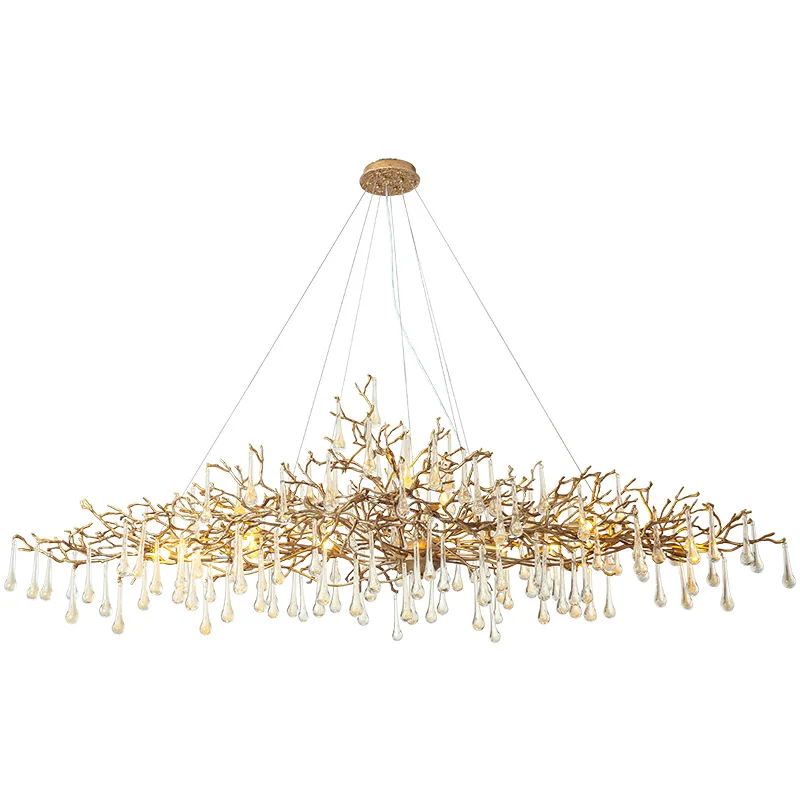 Postmodern Branches All-copper Golden Pendant Light Crystal Lamp Designer Serip Lamp Hanglamp luminaire suspendu Industrial Lamp
Postmodern Branches All-copper Golden Pendant Light Crystal Lamp Designer Serip Lamp Hanglamp luminaire suspendu Industrial Lamp