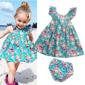 Summer Lovely Little Girls Dress Infant Ruffle Floral Dresses Baby Girl Clothes Sundress and Briefs Outfits Clothes Set
Summer Lovely Little Girls Dress Infant Ruffle Floral Dresses Baby Girl Clothes Sundress and Briefs Outfits Clothes Set