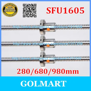 New Ballscrews 1605 -L 280 / 680 / 980mm -C7 Anti Backlash Rolled Ball screw with Ballnut for linear system CNC shaft
New Ballscrews 1605 -L 280 / 680 / 980mm -C7 Anti Backlash Rolled Ball screw with Ballnut for linear system CNC shaft