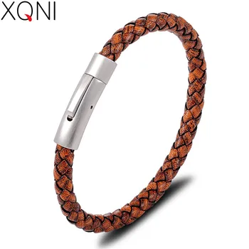 XQNI Promotional Price Popular Men's Leather Bracelet Multi-color Multi-size Steel Color Stainless Steel Button Drop Shipping
XQNI Promotional Price Popular Men's Leather Bracelet Multi-color Multi-size Steel Color Stainless Steel Button Drop Shipping