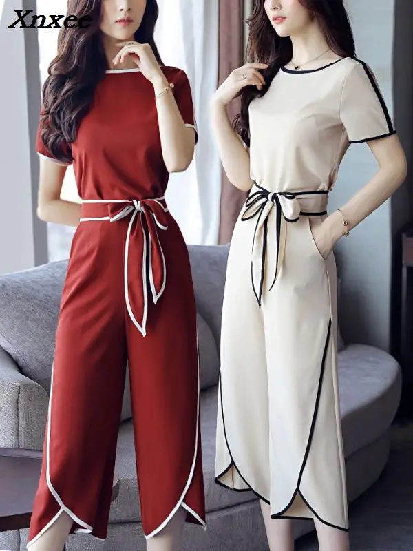 Wide Leg Trousers Two Piece Set Top And Pants Palazzo Two Piece Set Summer Office Lady Tracksuit Women Survetement Femme 2 Piece
Wide Leg Trousers Two Piece Set Top And Pants Palazzo Two Piece Set Summer Office Lady Tracksuit Women Survetement Femme 2 Piece