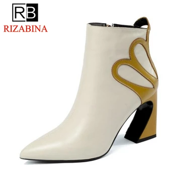 RizaBina New Women Real Leather Boots Winter Ankle Boots High Heels Warm Fur Shoes Woman Fashion Flower Shoes Size 34-39
RizaBina New Women Real Leather Boots Winter Ankle Boots High Heels Warm Fur Shoes Woman Fashion Flower Shoes Size 34-39