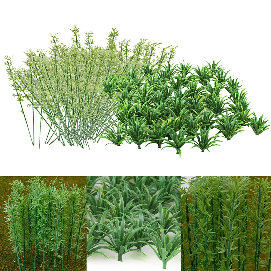 Scale Model Grass & Model Bamboo Trees 1:75 Model Tree for Diorama Wargame Accessories