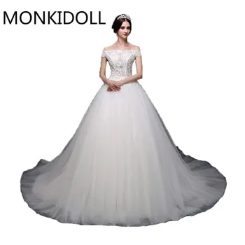 Romantic ball gown white lace wedding dresses off the shoulder sexy beaded appliques flower wedding gowns free shipping 2017
Romantic ball gown white lace wedding dresses off the shoulder sexy beaded appliques flower wedding gowns free shipping 2017