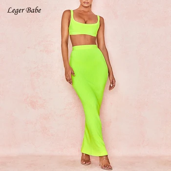 2020 New Summer Women Bodycon Bandage Sets 2 Two Pieces Strapless Sleeveless Crop Top Celebrity Evening Party Dress Green Rose
2020 New Summer Women Bodycon Bandage Sets 2 Two Pieces Strapless Sleeveless Crop Top Celebrity Evening Party Dress Green Rose