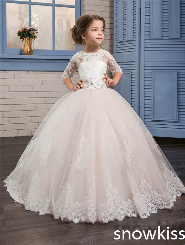 2019 blush pink flower girl dress for wedding with lace appliques open back for little kids pageant tulle dresses with train
2019 blush pink flower girl dress for wedding with lace appliques open back for little kids pageant tulle dresses with train