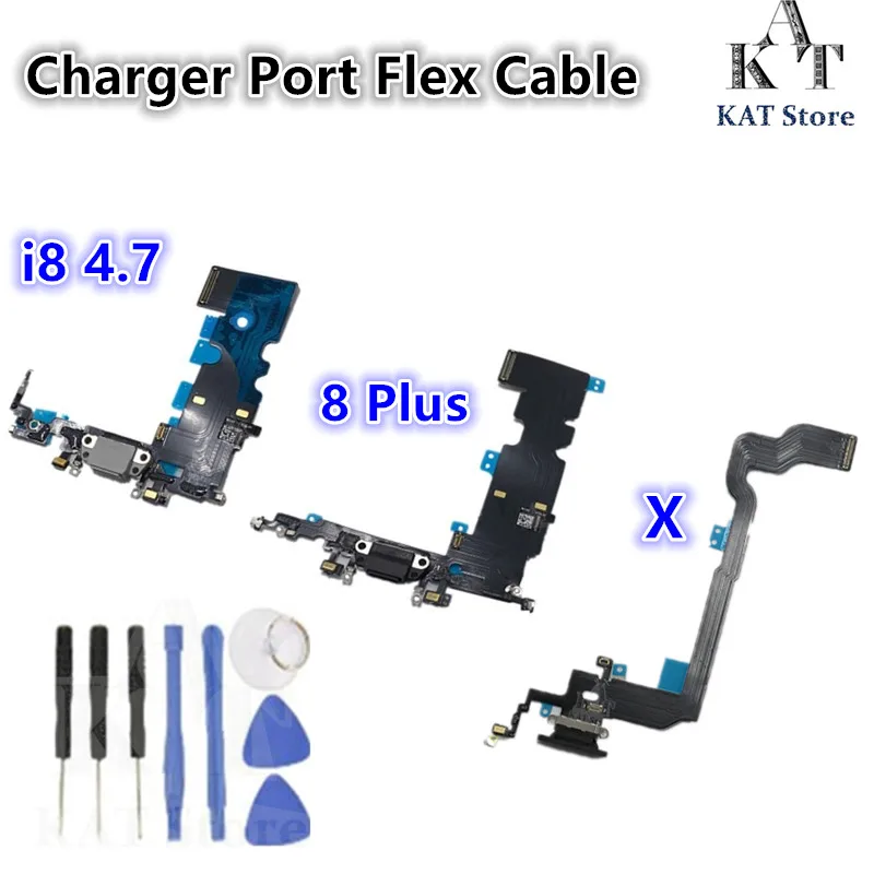 1Pcs New Charging Port Flex Replacement for iPhone 7 8 Plus X USB Charger Board Port Dock Connector With Mic Flex Cable + Tools
1Pcs New Charging Port Flex Replacement for iPhone 7 8 Plus X USB Charger Board Port Dock Connector With Mic Flex Cable + Tools