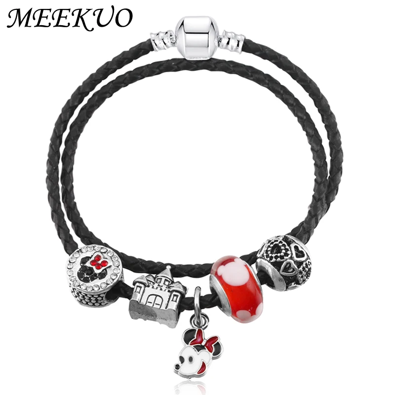 Christmas Style European Charm Bracelet with Castle Beads of Mickey dangle charm Brand Bracelets for women gift
Christmas Style European Charm Bracelet with Castle Beads of Mickey dangle charm Brand Bracelets for women gift