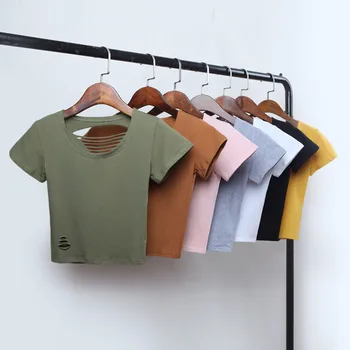 2019 Summer Women Sexy Slim Hollow Out Hole Slim Cotton Crop Top T shirt Short Sleeve High Waist Female Short T-shirt Tees Top
2019 Summer Women Sexy Slim Hollow Out Hole Slim Cotton Crop Top T shirt Short Sleeve High Waist Female Short T-shirt Tees Top