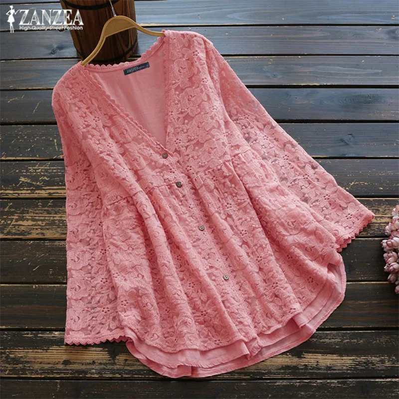 Plus Size Tunic Embroidery Tops Women's Autumn Blouse ZANZEA 2019 Vintage Lace Croche Blusas Female V Neck Long Sleeve Shirt 5XL
Plus Size Tunic Embroidery Tops Women's Autumn Blouse ZANZEA 2019 Vintage Lace Croche Blusas Female V Neck Long Sleeve Shirt 5XL