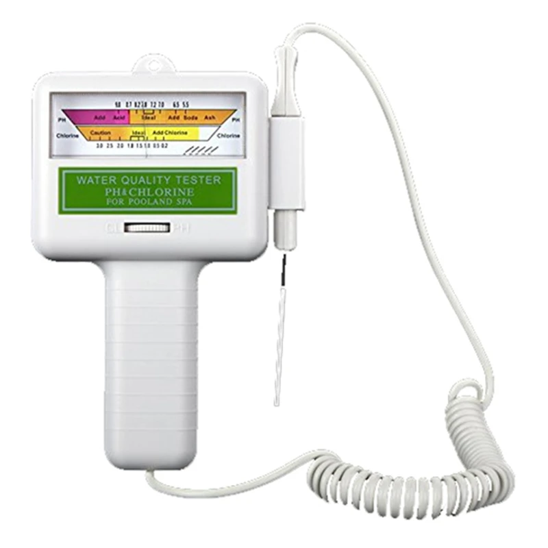 Water Quality Tester Water PH/CL2 Chlorine Level Meter PH Value Chlorine Level Measurement Meter for Swimming Pool Spa Aquarium
Water Quality Tester Water PH/CL2 Chlorine Level Meter PH Value Chlorine Level Measurement Meter for Swimming Pool Spa Aquarium