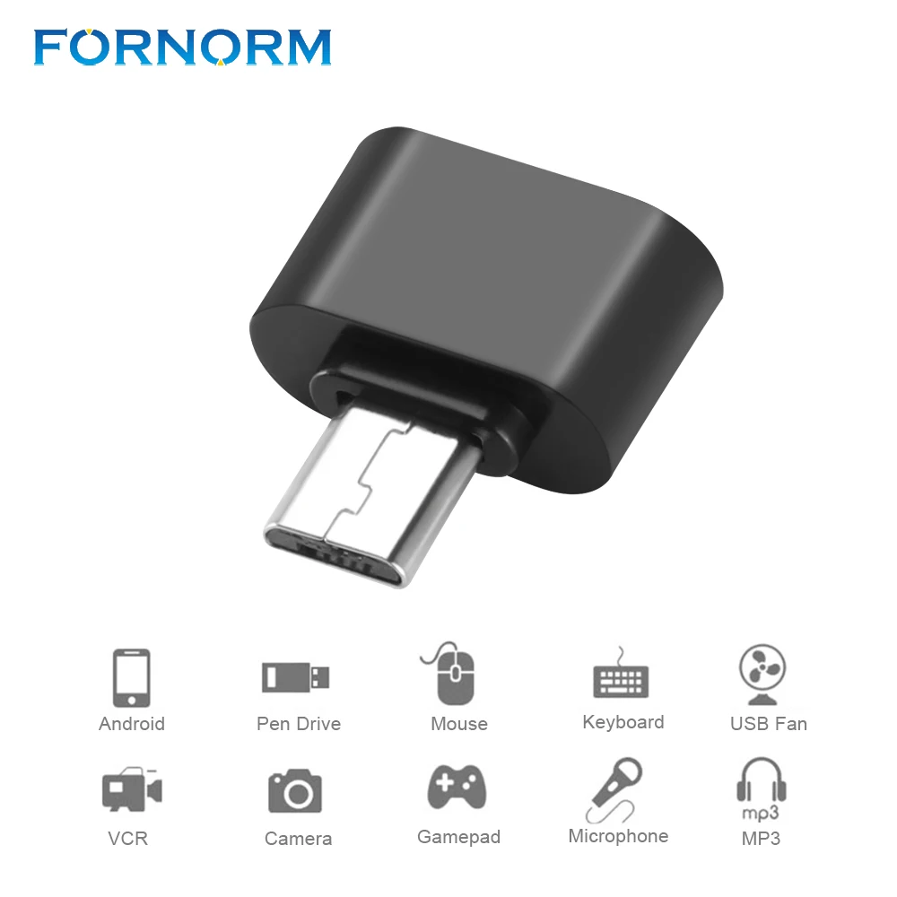 

FORNORM Smart Connection Adapter OTG Micro USB To USB 2.0 Female Converter Adapter For Smartphone Keyboard Controller U-disk