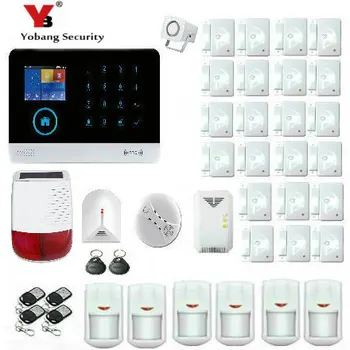 YobangSecurity Touch Keypad Wireless WIFI GSM GPRS RFID Burglar Home Security Alarm System IOS Android with Solar Power Siren
YobangSecurity Touch Keypad Wireless WIFI GSM GPRS RFID Burglar Home Security Alarm System IOS Android with Solar Power Siren