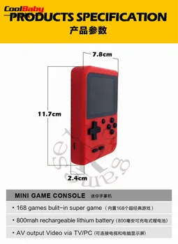 Retro Mini Pocket Handheld Game Player 168 Classic Games Support TV Output Video Game Console Best Gift For Kids
Retro Mini Pocket Handheld Game Player 168 Classic Games Support TV Output Video Game Console Best Gift For Kids
