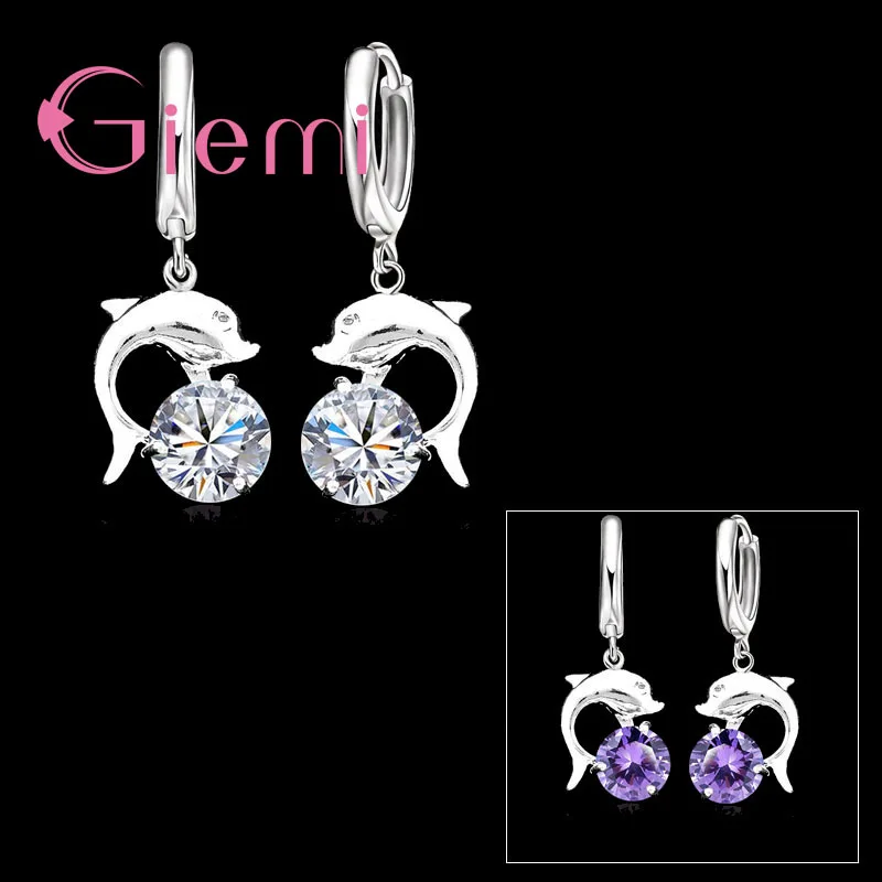 2 Colors Hard Cubic Zirconia Genuine 925 Sterling Silver Lovely Dolphin Drop Earrings Crystal Jewelry Present For Women Ladies
2 Colors Hard Cubic Zirconia Genuine 925 Sterling Silver Lovely Dolphin Drop Earrings Crystal Jewelry Present For Women Ladies