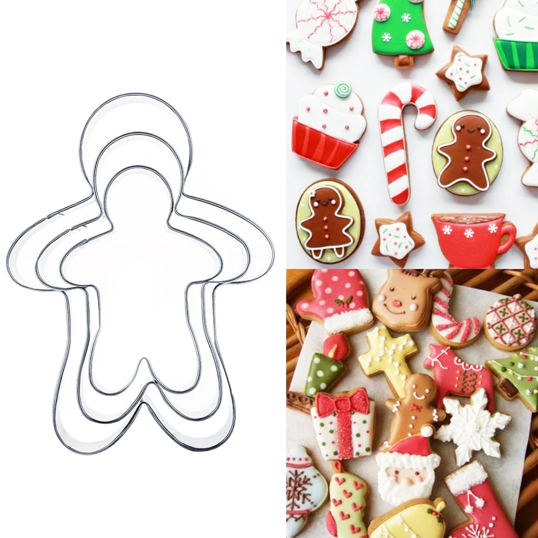 Baking Tools 3pcs/set Stainless Steel Gingerbread Man Shape Cookie Cutter Chocolate Soap Stencils Kitchen Bakeware Cake Mold
Baking Tools 3pcs/set Stainless Steel Gingerbread Man Shape Cookie Cutter Chocolate Soap Stencils Kitchen Bakeware Cake Mold