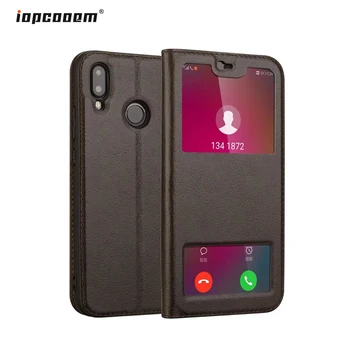 Huawei P20 Lite Case Luxury Genuine Leather Flip Smart Sleep Magnetic Window Vintage Case Cover For Huawei Nova 3E Coque Bag
Huawei P20 Lite Case Luxury Genuine Leather Flip Smart Sleep Magnetic Window Vintage Case Cover For Huawei Nova 3E Coque Bag