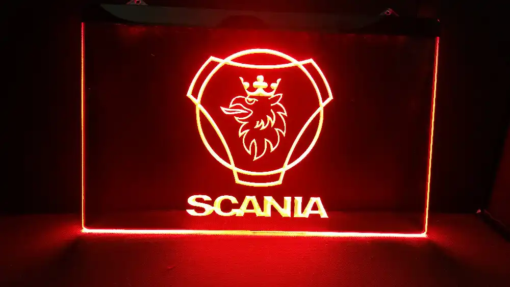 Scania Car Beer Bar Led Neon Light Sign Hang Sign Home Decor