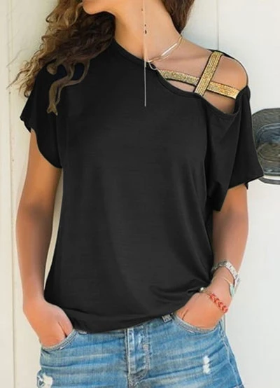 Women Skew Neck Tee Criss Cross Patchwork Solid Tops Ladies Femme One Shoulder Vogue Harajuku Tee Shirt Plus Size Streetwear
Women Skew Neck Tee Criss Cross Patchwork Solid Tops Ladies Femme One Shoulder Vogue Harajuku Tee Shirt Plus Size Streetwear