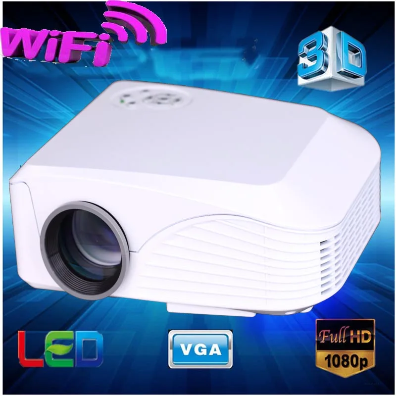 Фабрика питания Full HD 3D мини LCD led проектор с HDMI VGA AV USB SD портов идеально подходит