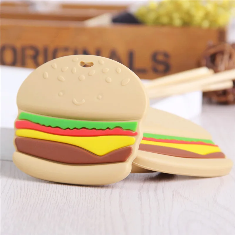Chenkai 50PCS BPA Free Silicone Hamburger Teether Baby Shower Pacifier Dummy Chewing Nursing Pendant DIY Toy Accessories
Chenkai 50PCS BPA Free Silicone Hamburger Teether Baby Shower Pacifier Dummy Chewing Nursing Pendant DIY Toy Accessories