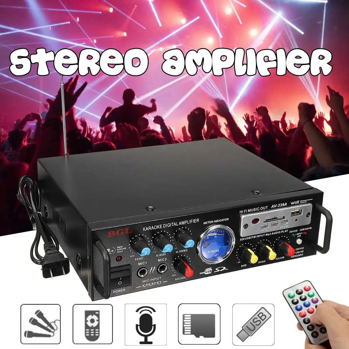 CLAITE 2019 Latest 12V 220V 80W Mini Power Stereo Amplifier Home High Power Audio Amplifier Music Player
CLAITE 2019 Latest 12V 220V 80W Mini Power Stereo Amplifier Home High Power Audio Amplifier Music Player
