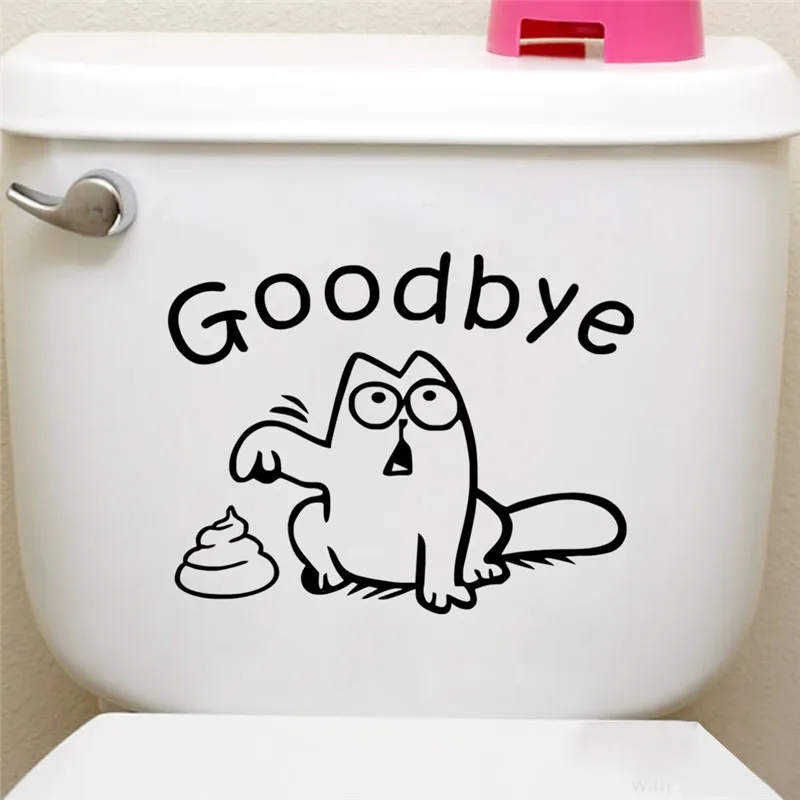 Funny Cat Say Shit Goodbye Quotes Toilet Stickers Diy Vinyl Mural Art Wall Decals Washroom Home Decoration
Funny Cat Say Shit Goodbye Quotes Toilet Stickers Diy Vinyl Mural Art Wall Decals Washroom Home Decoration
