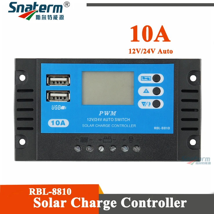 NEW PWM 10A Solar Charge Controller 12V 24V Auto LCD Solar Charger with Dual USB Output 10A Solar PV Regulator for PV System
NEW PWM 10A Solar Charge Controller 12V 24V Auto LCD Solar Charger with Dual USB Output 10A Solar PV Regulator for PV System