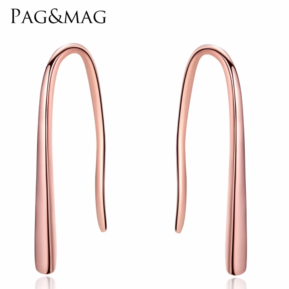 PAG&MAG Brand 100% 925 Sterling Silver Drop Hook Earring With Rose Gold Color Small Simple Earrings For Women/Girl's work-place
PAG&MAG Brand 100% 925 Sterling Silver Drop Hook Earring With Rose Gold Color Small Simple Earrings For Women/Girl's work-place