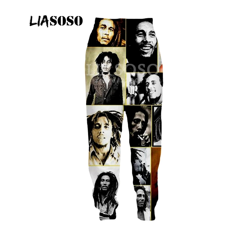 LIASOSO Autumn New Men Women Fashion Pants 3D Print Singer Bob Marley Trousers Casual Fitness Loose Hip hop Men Trousers B188-10
LIASOSO Autumn New Men Women Fashion Pants 3D Print Singer Bob Marley Trousers Casual Fitness Loose Hip hop Men Trousers B188-10
