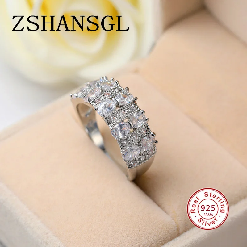 Genuine 925 Sterling Silver Radiant Hearts & White Enamel Clear CZ Crystal Finger Ring for Women Wedding Jewelry Gift
Genuine 925 Sterling Silver Radiant Hearts & White Enamel Clear CZ Crystal Finger Ring for Women Wedding Jewelry Gift