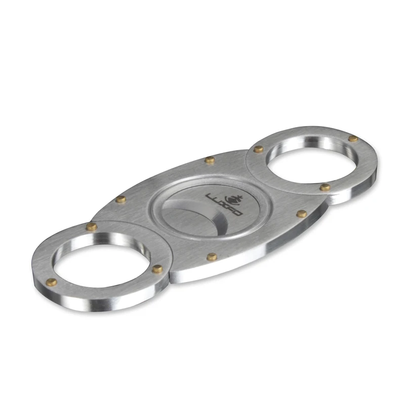 LUXFO Stainless Steel Double Guillotine Pocket Cigar Cutter tobacco cutting cutters of cigars smoke tools Sharp Blades Knife
LUXFO Stainless Steel Double Guillotine Pocket Cigar Cutter tobacco cutting cutters of cigars smoke tools Sharp Blades Knife