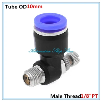 5Pcs (9.5mm) 1/8"PT Male Threaded to 10mm Dia Tube Push In to Fittings Elbow Pneumatic Speed Flow Controller SLA10-01
5Pcs (9.5mm) 1/8"PT Male Threaded to 10mm Dia Tube Push In to Fittings Elbow Pneumatic Speed Flow Controller SLA10-01
