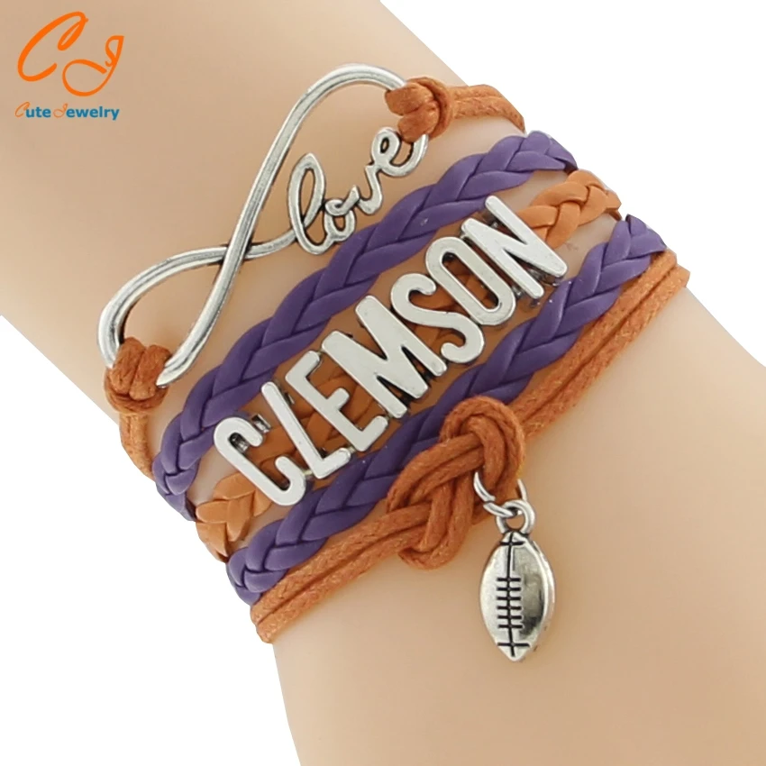 Infinity Love Clemson Football Team State Bracelet white orange Customize Sport friendship Bracelets Custom Logo Name Wording
Infinity Love Clemson Football Team State Bracelet white orange Customize Sport friendship Bracelets Custom Logo Name Wording