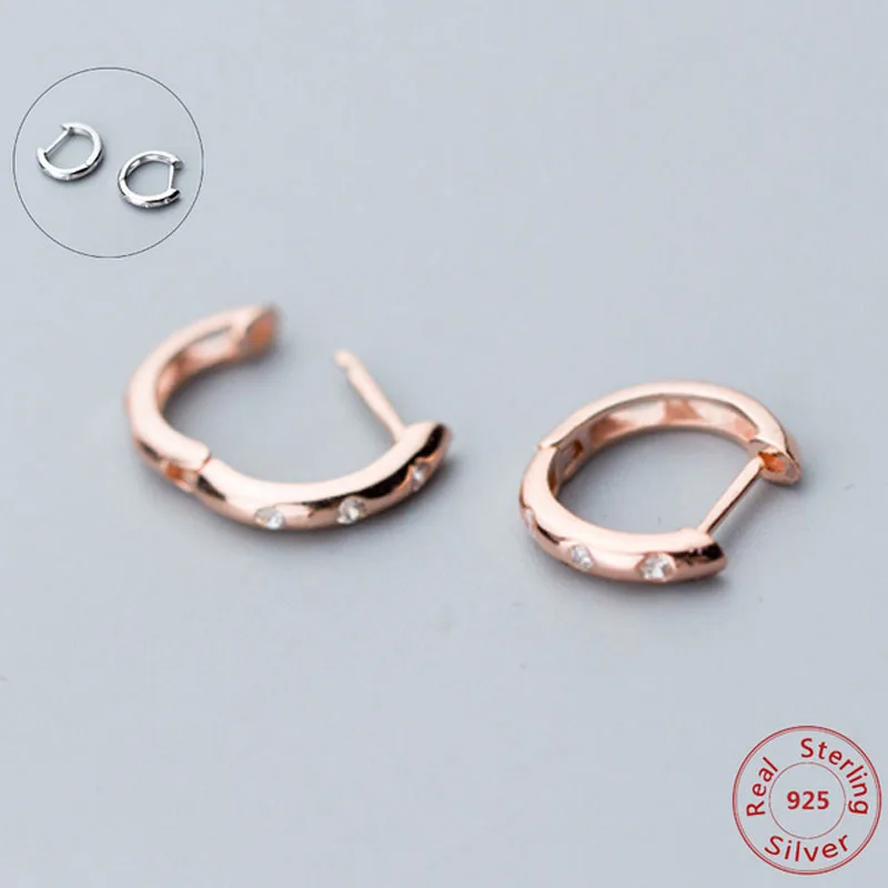 925 Sterling Silver Simple U Shape AAA+Cubic Zirconia Small Hoop Earring for Women Top Quality 925 Silver Jewelry Rose Gold
925 Sterling Silver Simple U Shape AAA+Cubic Zirconia Small Hoop Earring for Women Top Quality 925 Silver Jewelry Rose Gold