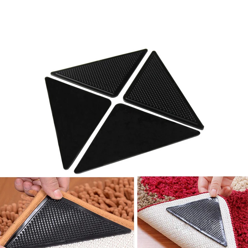 yte 4PCS Anti-skid Rubber Mat Floor Tidy Carpet Reusable Washable Rug Gripper Stopper Tape Sticker Black Corners Pad 15x11cm
yte 4PCS Anti-skid Rubber Mat Floor Tidy Carpet Reusable Washable Rug Gripper Stopper Tape Sticker Black Corners Pad 15x11cm
