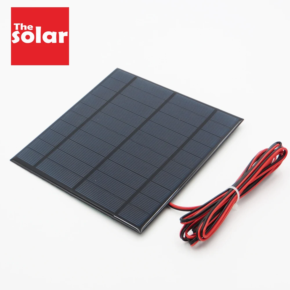 DC 5V 840mA extend cable Solar Panel Polycrystalline Silicon DIY Battery Charger Module Mini Solar Cell wire toy
DC 5V 840mA extend cable Solar Panel Polycrystalline Silicon DIY Battery Charger Module Mini Solar Cell wire toy