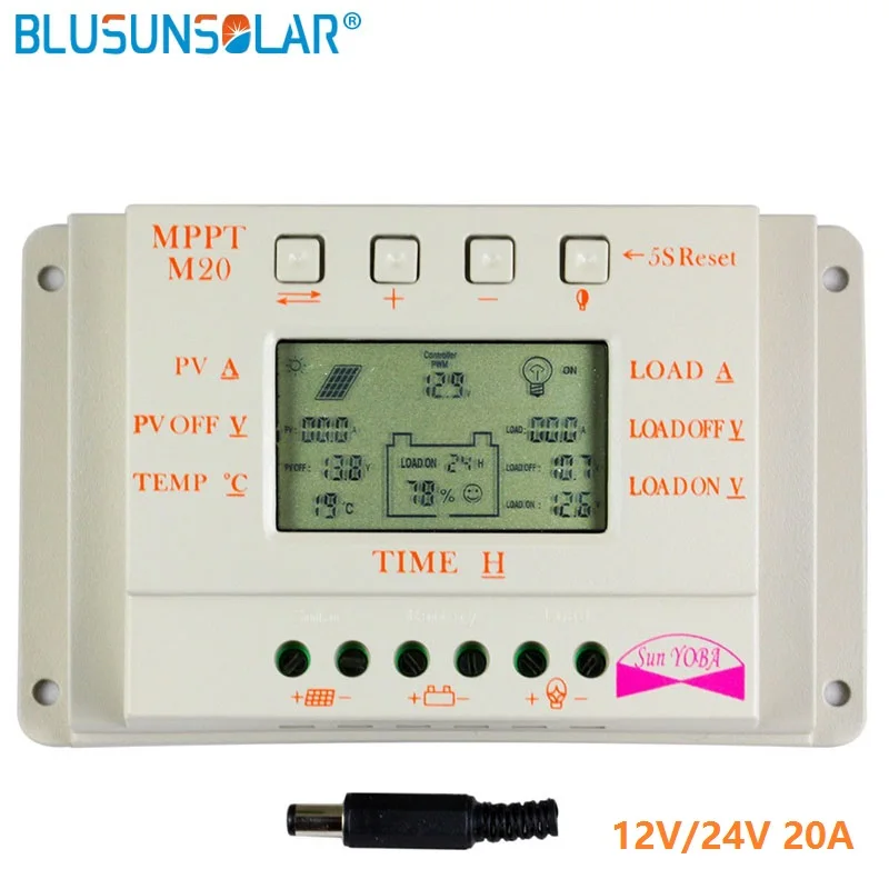 LCD Screen Display Overload Protection10A 20A 30A Intelligent MTTP Solar Charger Regulator Controller with USB Output Port
LCD Screen Display Overload Protection10A 20A 30A Intelligent MTTP Solar Charger Regulator Controller with USB Output Port