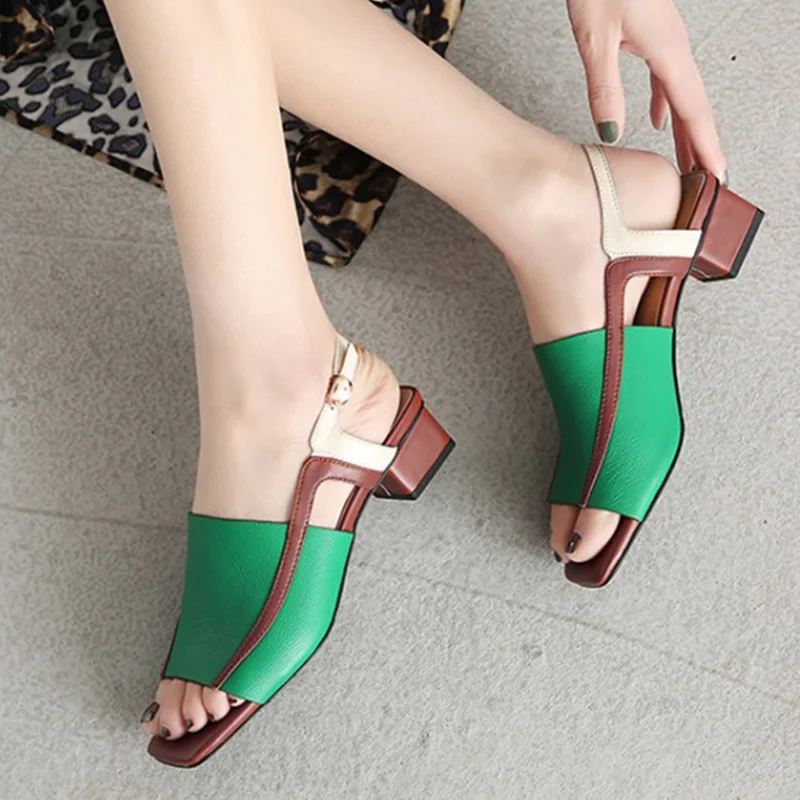 SARAIRIS New Cow Genuine Leather Pigskin Sexy Chunky Heels Women Shoes Leisure Sandals Woman Summer Open Toe Shoes Woman
SARAIRIS New Cow Genuine Leather Pigskin Sexy Chunky Heels Women Shoes Leisure Sandals Woman Summer Open Toe Shoes Woman